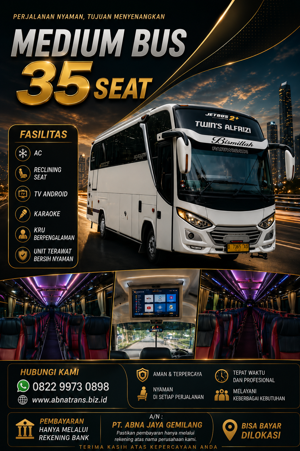 Medium Bus Seat 31 - 35
