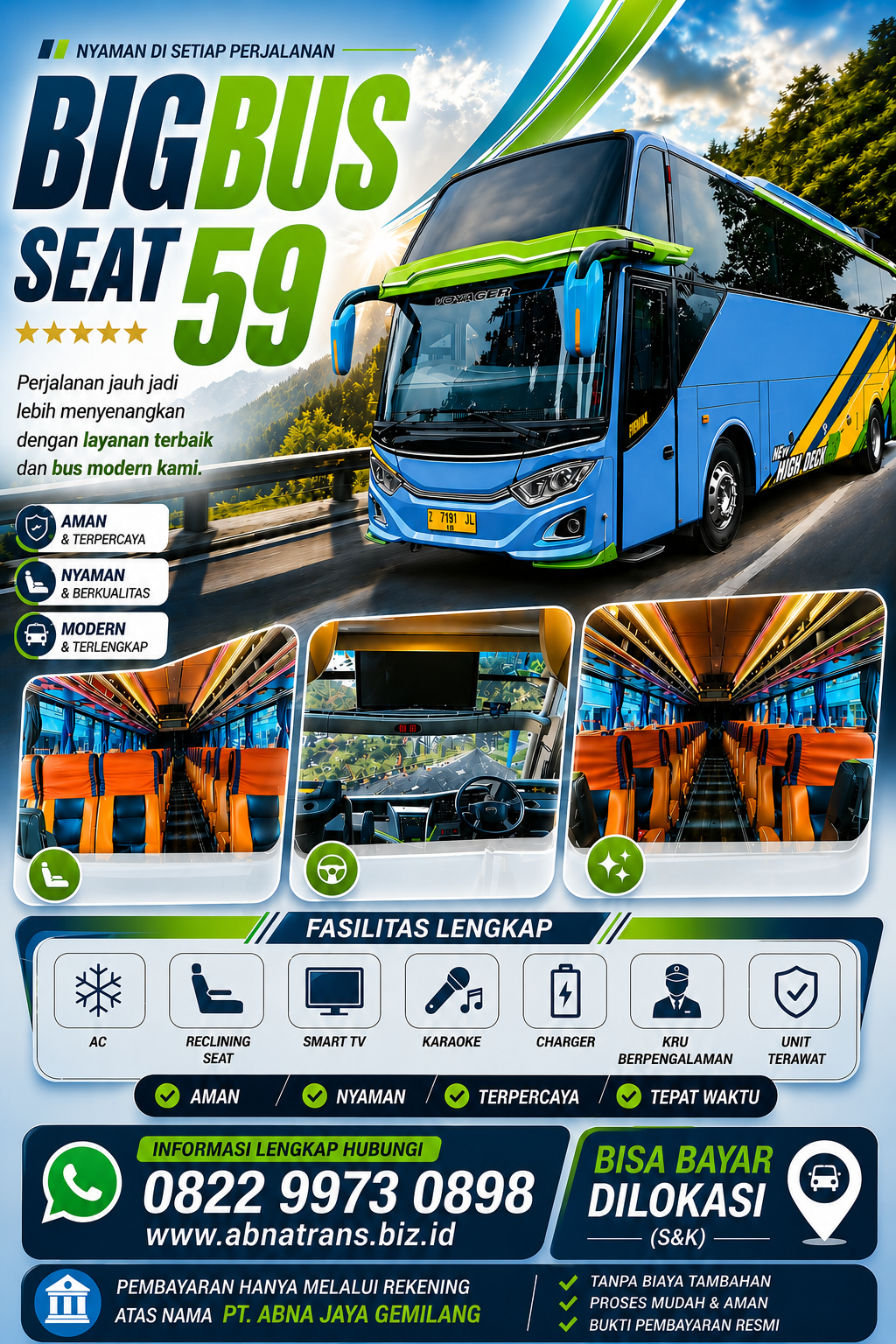 Big Bus seat 50 - 59